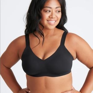 Knix Padded V-Neck Bra- Wide Strap-Black/5